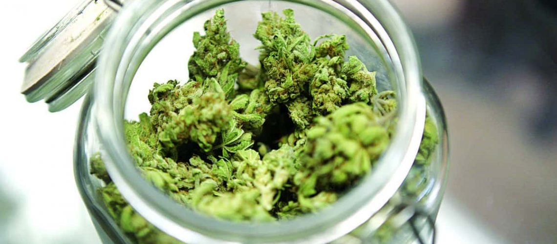 Medical marijuana is shown in a jar at The Joint Cooperative in Seattle
